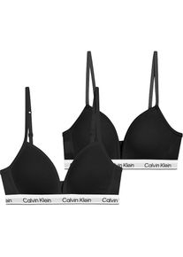 Calvin Klein Underwear , Triangel-BH »2PK TRIANGLE«, mit Logobund , schwarz , N-Gr , 152/158 -N-Gr , 152/158 , 2er-Pack Triangel-BH von CALVIN KLEIN