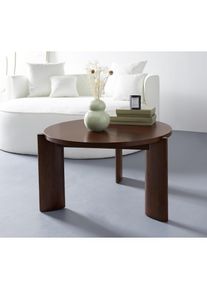 LeGer Home by Lena Gercke, Couchtisch &raquo;Gelsa&laquo; Vielseitig einsetzbar, gefertigt aus edlem Eschenholz, Breite 85 cm, braun, B/H/T: 80 cm x 45 cm x 80 cm