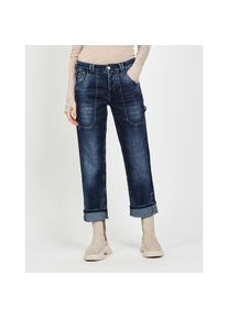 Gang, Damen, Straight-Jeans &raquo;94THELMA WORKER&laquo; mit aufgesetzten Taschen und typischen Workerdetails, dark blue used, N-Gr, 31 -N-Gr, dark blue used, 