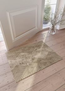 Dørmatte med grafisk mønster, grå, størrelse 50x75 cm, bonprix