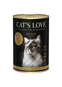 Cat's Love 6 x 400 g pour chat.- Senior canard