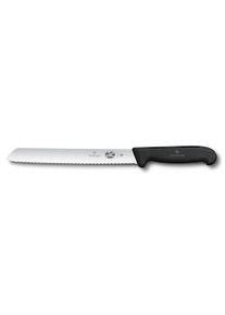 Victorinox Linea Fibrox, coltello da pane, lama ondulata da 21 cm, manico nero