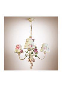 Luster na reťazi ROMANCE 3xE14/40W/230V zlatá