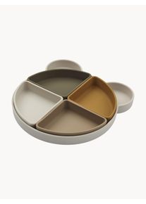 Liewood Platos infantiles con divisiones Arne, 5 pzas. Beige, Marrón Plástico Set de diferentes tamaños