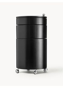 Verpan Rund rullecontainer Barboy, design Verner Panton Sort Tr&aelig; &Oslash; 38 x H 73 cm