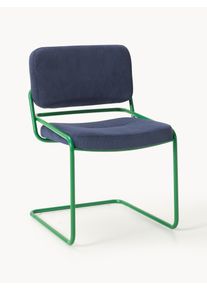 Silla cantilever de pana Don Azul Tela An 53 x F 56 cm | Westwing Collection