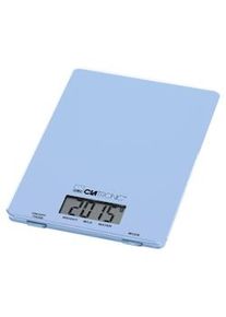 Clatronic KW 3626 Báscula de Cocina Digital Extraplana, Medición 1gr, Hasta 5 kg, LCD, Función Tara, Vintage, Azul