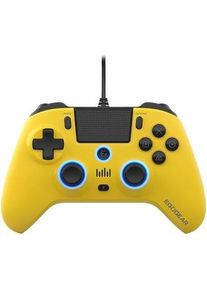 Egogear - Manette filaire SC10 Jaune avec port audio pour casque pour PS4, PS3 et PC (PC, PS3, PS4), Gaming Controller, Schwarz, Gelb