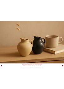 ferm LIVING Vase bauchig Mehrfarbig Modern Skandi Design Keramik 9cm