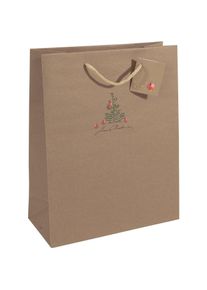 Sigel, Geschenkverpackung, 5 Geschenktaschen Christmas with apples Motiv 26,0 x 33,0 cm (Geschenktüte, 1 x)