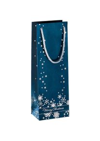 Sigel, Geschenkverpackung, Silver Snowflakes (Flaschentasche, 1 x)