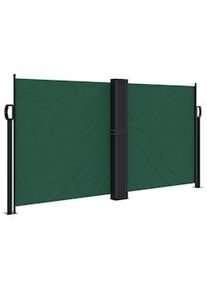 Toldo lateral retráctil verde oscuro 120x600 cm