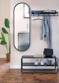 Wandgarderobe, schwarz, Größe 20x75 cm, bonprix