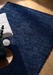 Hochflorteppich mit flauschiger Oberfl&auml;che, blau, Gr&ouml;&szlig;e 70x140 cm, bonprix