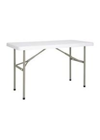 Mesa plegable rectangular Bolero blanca, 122 cm