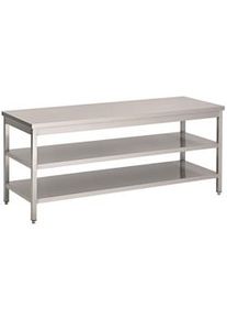 Mesa Bistro redonda 800(Ø)mm de acero inoxidable para terraza Bolero U426