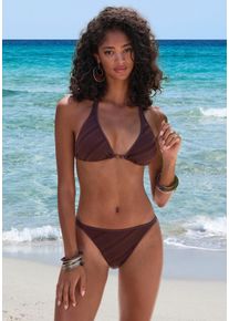 s.Oliver RED LABEL Beachwear Triangelbikini Naila met structuur (set) dames triangelbikini's maat C/D bruin