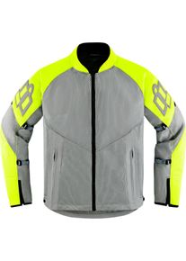 Icon Mesh AF, kurtka tekstylna , kolor: Neonowyowy-Ż&oacute;łty/Jasnoszary , rozmiar: S