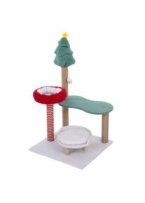 TIAKI tiragraffi natalizio rosso/verde per gatti e gattini