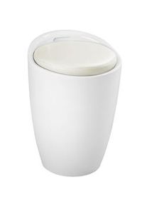 TecTake sgabello contenitore per il bagno - bianco - 402077
