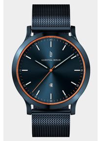 Men's Watch - Blue - Surgical steel case, Sapphire-hardened mineral glass, Mesh Strap - 40mm , Quartz Movement - Lilienthal Berlin