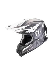 Scorpion VX-16 EVO Air Slanter Crosshelm (Schwarzmatt/Silber)