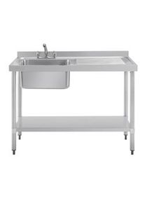 Fregadero Vogue de un seno de acero inoxidable con escurridor a la derecha de 1200 mm