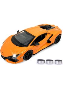 Orange Lamborghini Revuelto Diecast 1:32 inkl. Knopfzellen