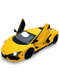 Jamara Lamborghini Revuelto Diecast 1:24 gelb inkl. Knopfzellen