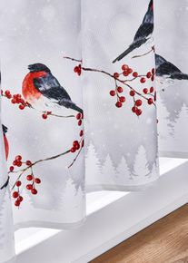 Gardinkappe med vinterlig motiv, rød, størrelse 30x120 cm, bonprix