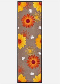 Matte med blomstermotiv, oransje, størrelse 38x59 cm, bonprix