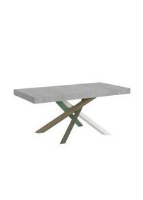 Itamoby Tavolo da Pranzo Volantis 90x180 Allungato 440 in Nobilitato e Ferro Cemento