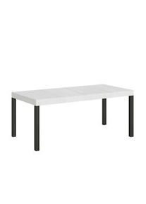 Itamoby Tavolo allungabile 90x90/246 cm Everyday Premium Bianco Frassino telaio Antracite