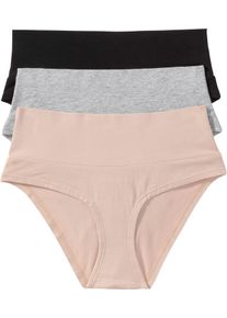 bonprix Femei Panty de gravide cu bumbac organic (set/3 buc.), negru, 44/46
