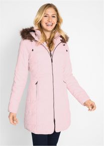 bonprix Steppjacke mit Kapuze gef&uuml;ttert, rosa, Gr.40, W&auml;rmender Steppmantel mit Fellimitat