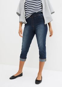 bonprix Dżinsy o kroju slim fit, ze stanem mid waist, uszyte z bawełny, niebieski, 46