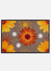 bonprix Fu&szlig;matte mit Blumenmotiv, orange
