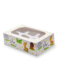 Club Green Boîte à cupcakes jungle pour 6 cupcakes