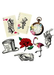 Talking Tables 8 découpes en carton Alice Tea Party 42cm