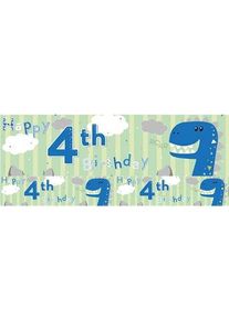 Bannière 4e anniversaire Happy Dinos 2,6m