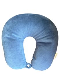 VINNEMEIER Nackenkissen Reisekissen Komfortabel Blau 30x30 cm Polyester