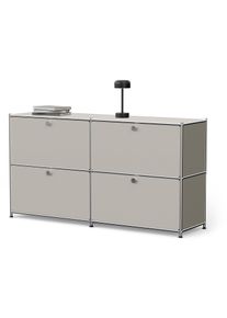 Tchibo - Metalowa szafka „Cn3” z 4 klapami - kolor: szary