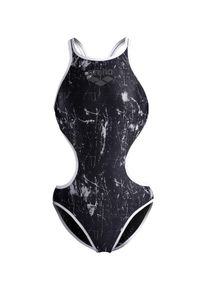 arena Jednodielne plavky 'LACQUER' Ženy tmavosiv&aacute; / čierna / biela XS