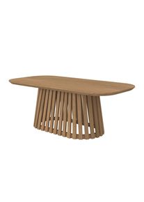 Ambia Garden Loungetisch , Teakfarben , Holz , Akazie , Schichtholz , rechteckig , Rundrohr , 100x35x50 cm , Gartenmöbel, Loungemöbel, Lounge-Serien