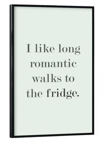 Poster with black frame "Romantic Walks" artboxONE Framed Poster