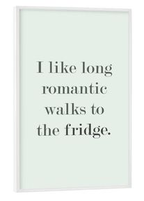 Poster with white frame "Romantic Walks" artboxONE Framed Poster