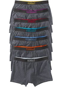 Boxershorts med bomull (7-pack) - gr&aring; - storlek 6 (L) - bonprix