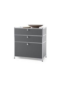 Tchibo - Kovová komoda »Cn3« s 3 zásuvkami - farba: sivá