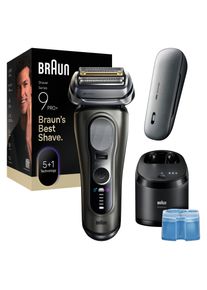 Braun Elektrorasierer »Series 9 9675cc«, Smart Care Center, integrierter Präzisionstrimmer, 5+1 ultradünne Präzisionsklingen, Ladeetui, 6-in-1 SmartCare Center