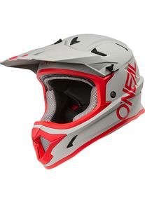 O Neal ONeal Sonus Solid S25, casco de bicicleta , color: Mate Gris/Rojo , tamaño: L